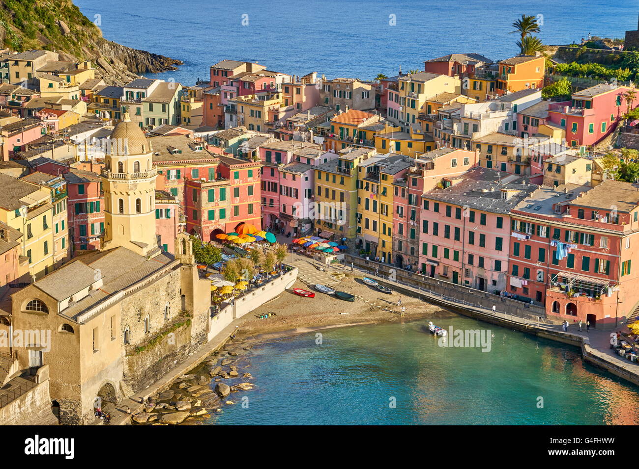 Vernazza, Cinque Terre National Park, Liguria, Italy, UNESCO Stock Photo