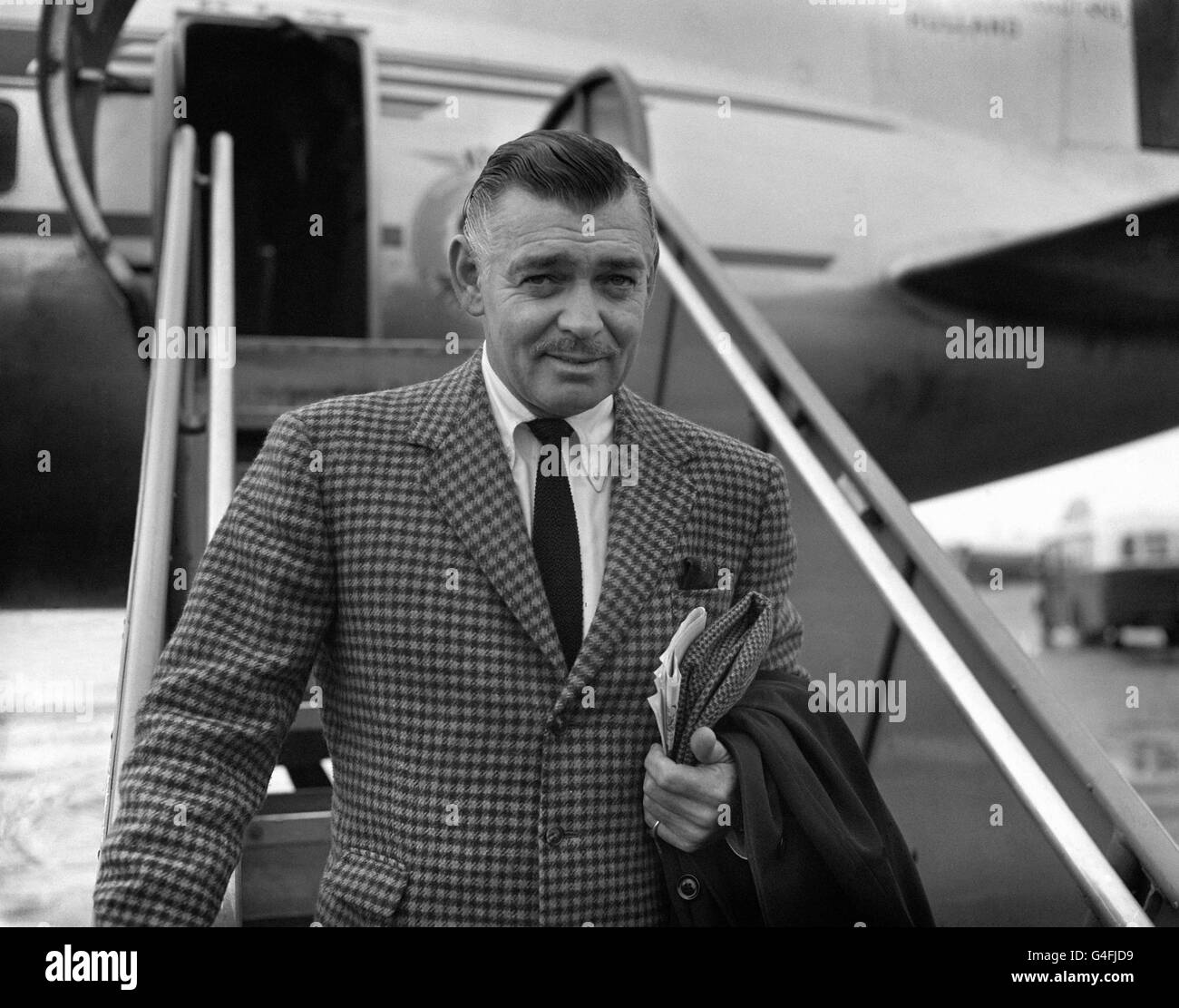 Clark Gable - London Airport Stock Photo