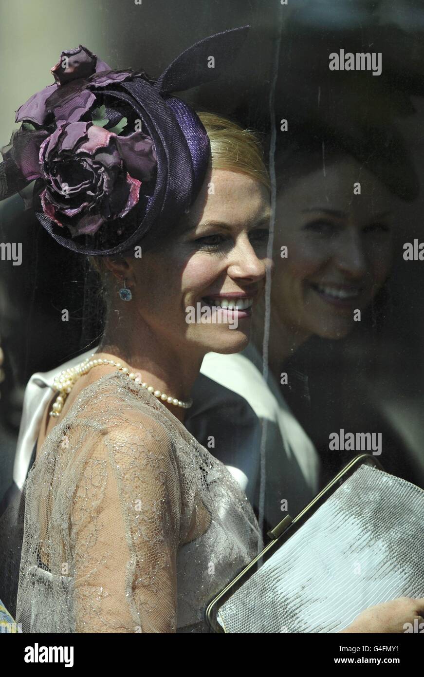 Guests arrive for the wedding of Mike Tindall and Zara Phillips, at Canongate Kirk in Edinburgh. Stock Photo