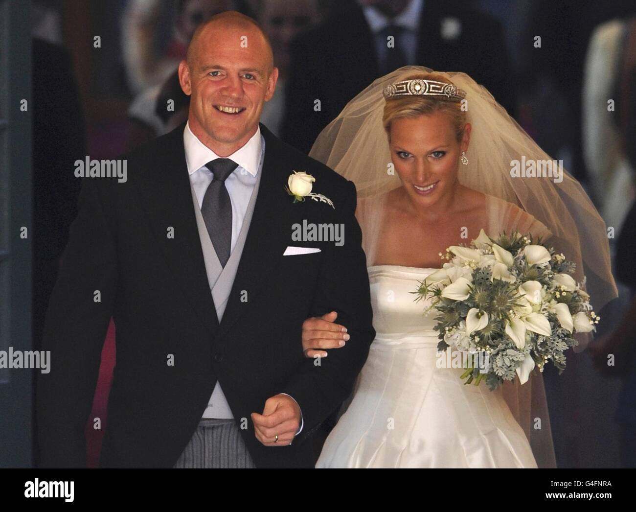 Zara Phillips and Mike Tindall wedding Stock Photo - Alamy