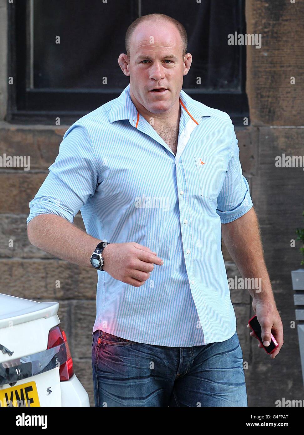 Rugby player Peter Buxton at the hotel in Edinburgh prior to Zara ...