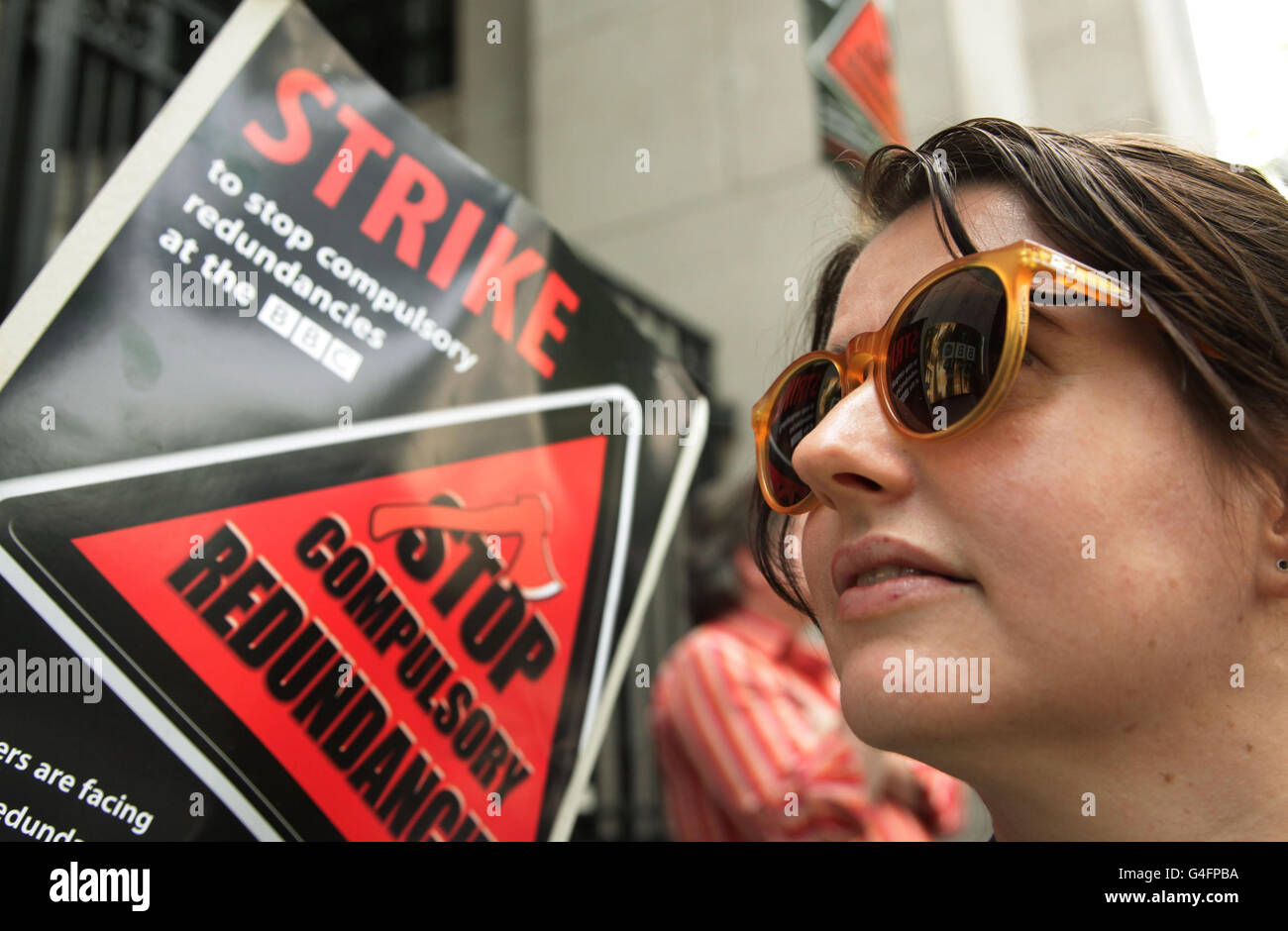 Journalists strike at BBC Stock Photo Alamy