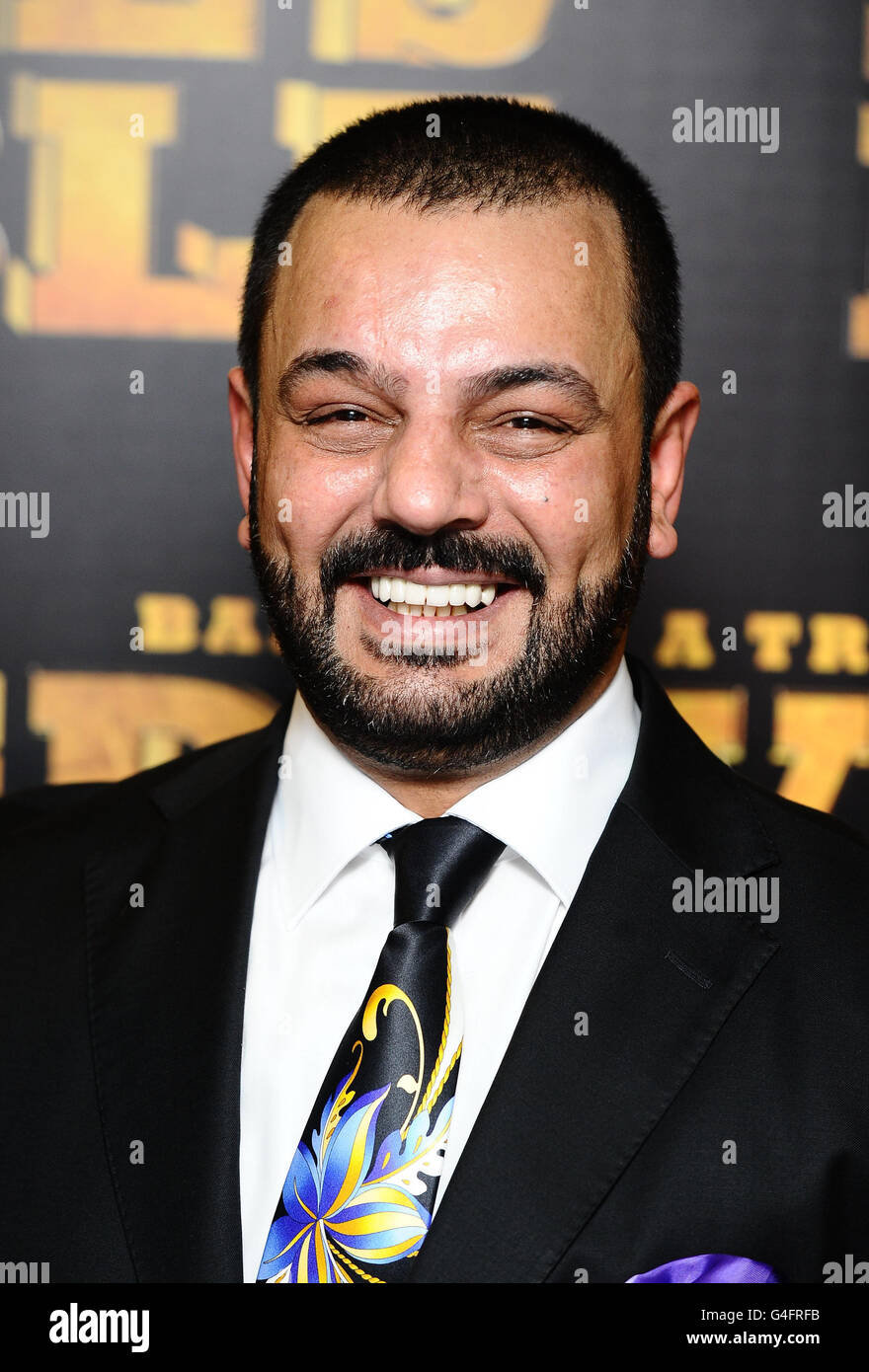 Latif Yahia arrives at the premiere of The Devil's Double at the Vue Cinema in London. Stock Photo
