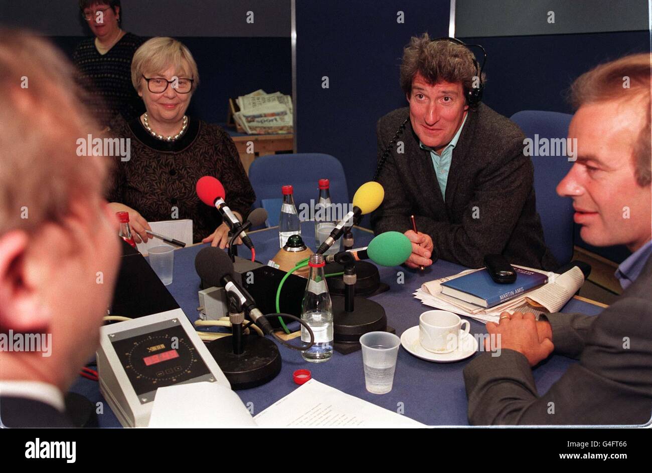 Centre talks to guests from left dr marilyn butler hi-res stock ...