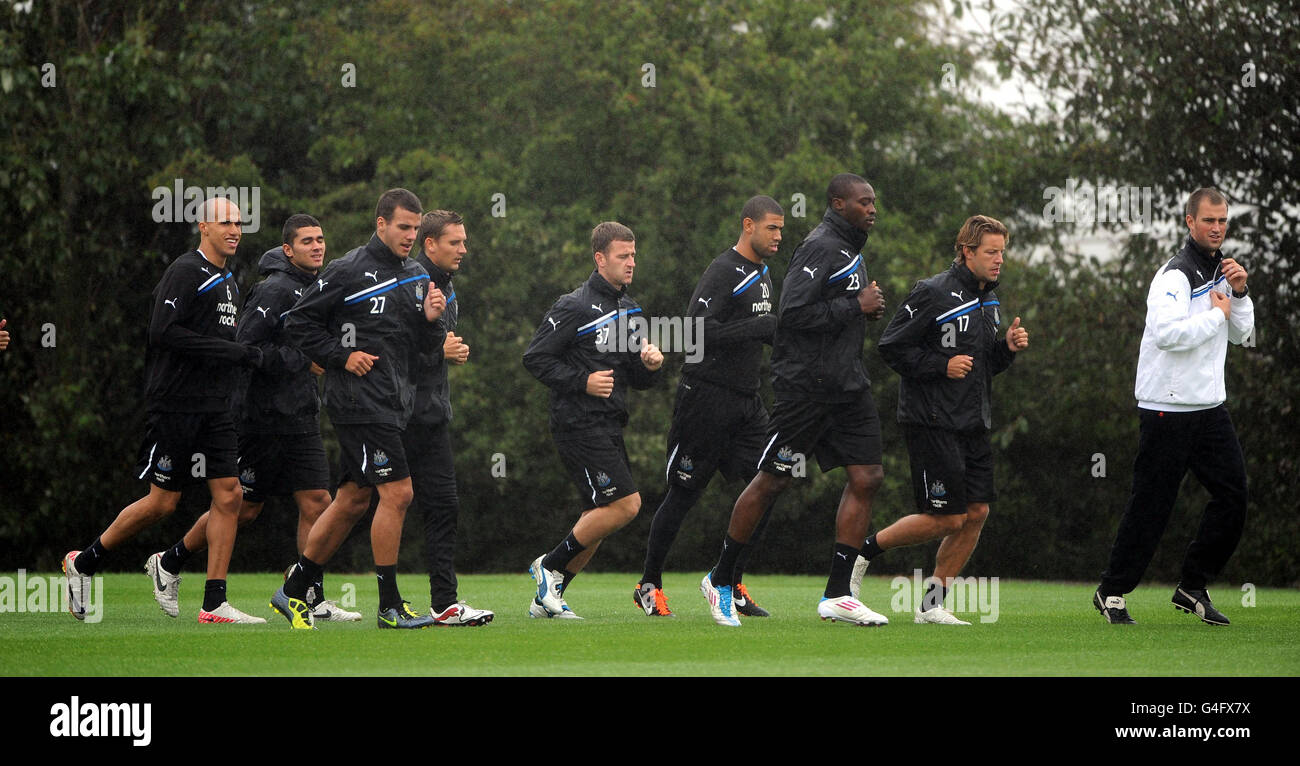 The Newcastle squad during a training session at Longbenton Training