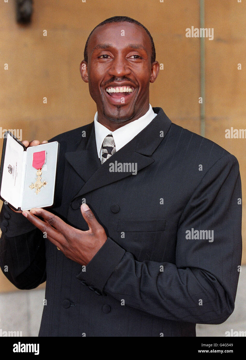 Linford Christie/with OBE Stock Photo