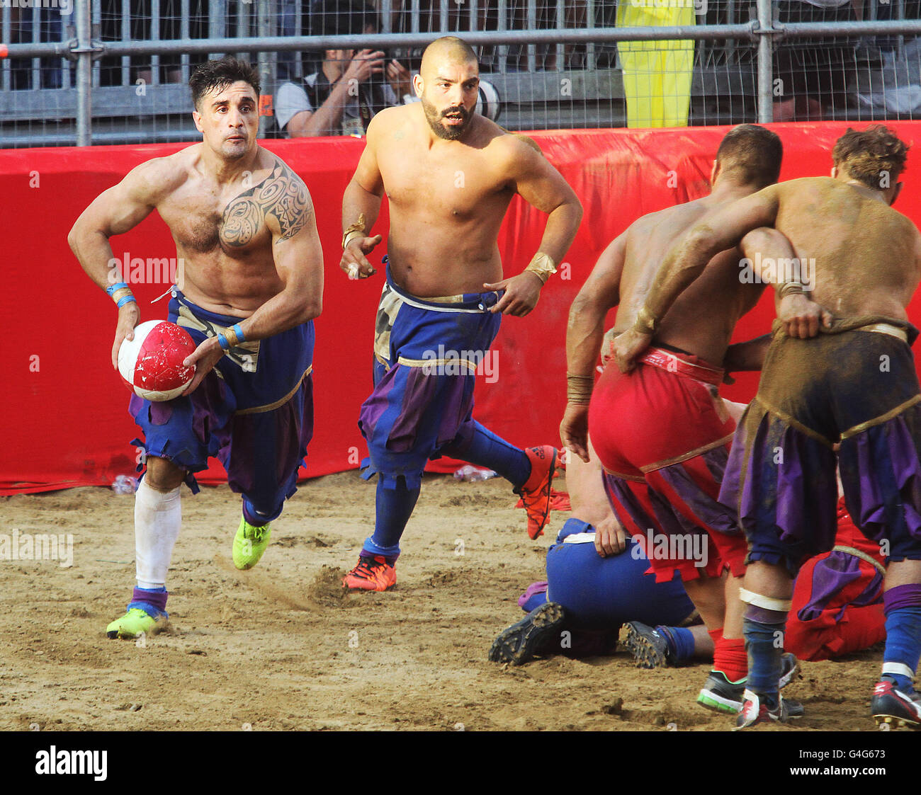Calcio Storico fiorentino,florence,game of historic Florentine football Azzurri Rossi Piazza