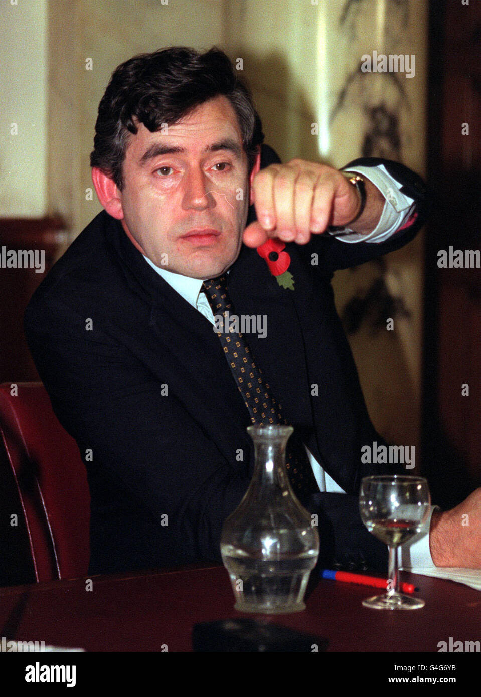 GORDON BROWN/G7 announcement Stock Photo Alamy