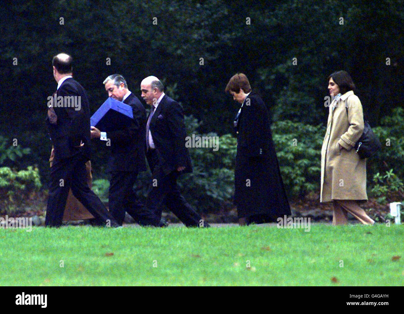 Friends of former Chilean dictator General Pinochet arrive with birthday presents at the North London Hospital where he is being treated today (Wednesday). The House of Lords is due to rule over whether Pinochet can be extradited to Spain to face charges of murder during his regime. See PA Story COURTS Pinochet. PIcture: Stefan Rousseau/PA Stock Photo
