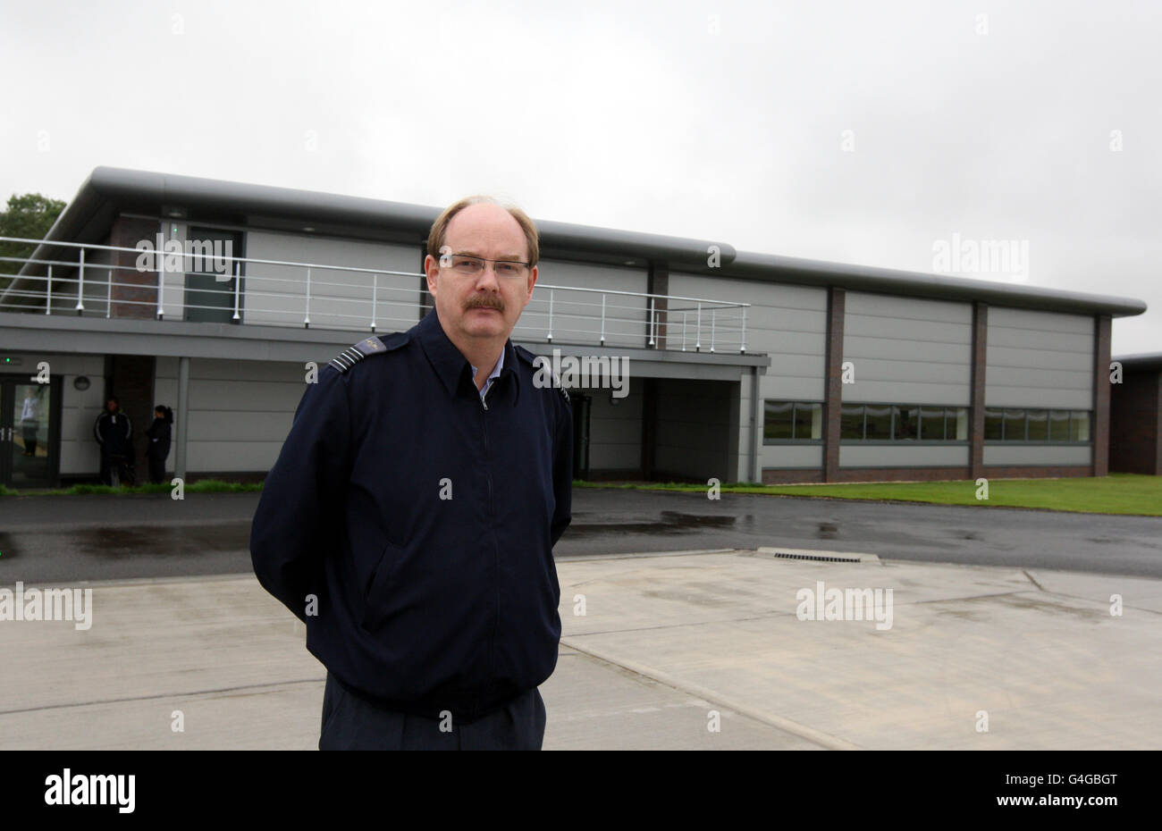 Senior Chaplin REV (wg CDR) David Edgar outside the new repatriation centre at RAF Brize Norton in Oxfordshire. The centre was built in preparation for the return of repatriations to the Oxfordshire base on September 1 as RAF Lyneham in Wiltshire closes. Stock Photo