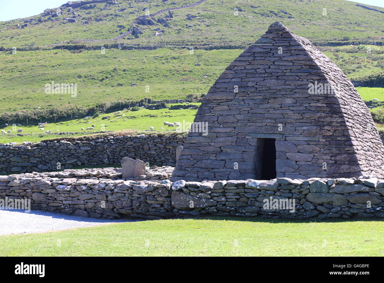 Gallarus Oratory, Ireland.  One of the oldest Christian churches in southwest Ireland, a medieval church built from stone. Stock Photo