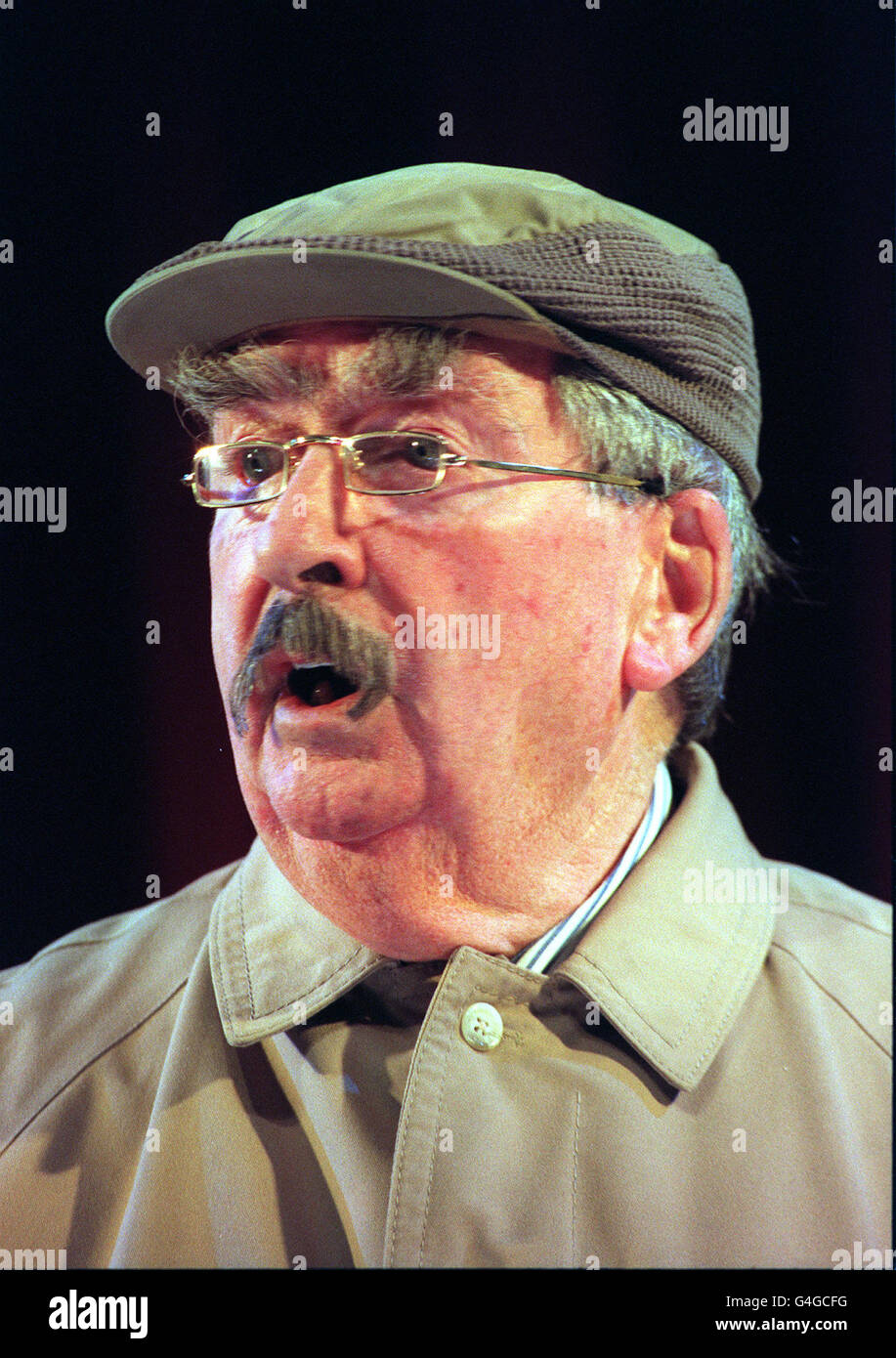 Lord Healey, during rehearsals at London's Players Theatre today ...