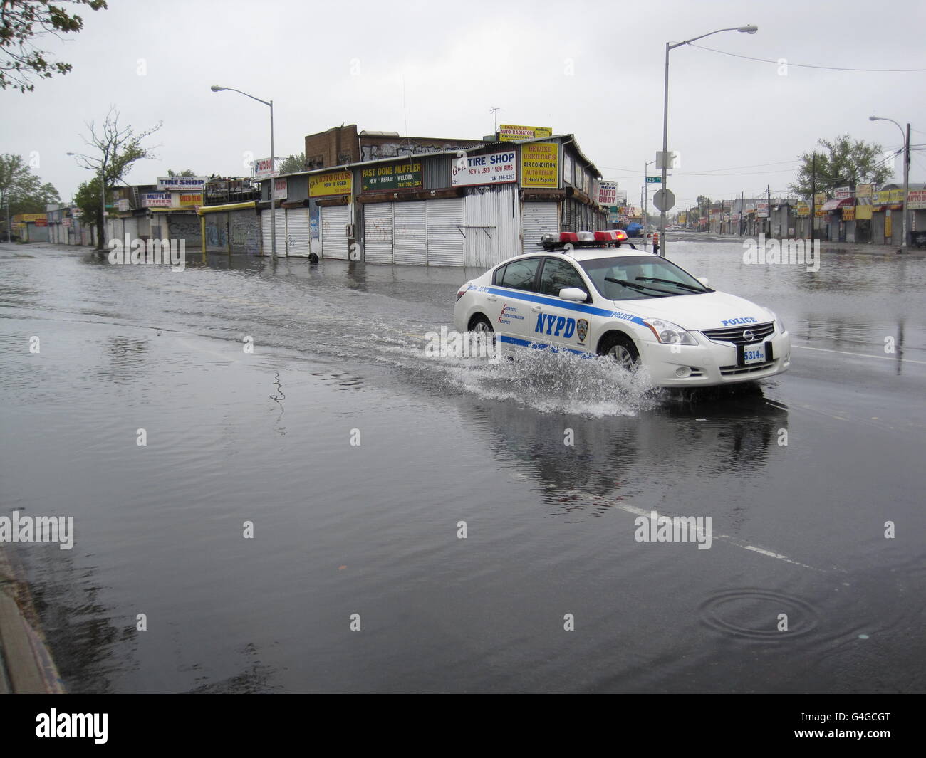 A view of New York City as weather begins to improve as the worst of