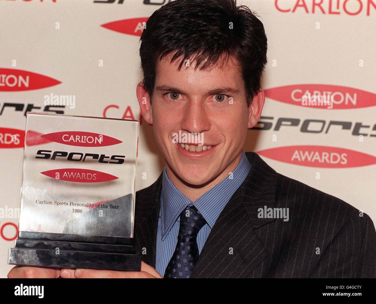 Tennis star Tim Henman, after receiving his Carlton Sports Personality of the Year award, in London. * 28/8/2000: Henman, whose young cousin Edward was killed by a drink-driver several years ago and who is backing a new anti drink-drive campaign being launched among schools. An education pack warning of the dangers of drink and driving is being sent to secondary schools by the Campaign Against Drinking and Driving. Stock Photo
