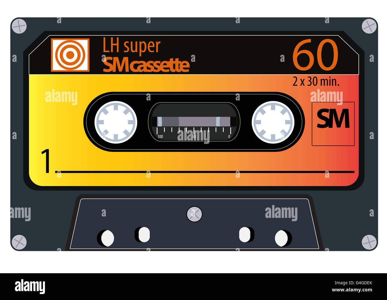 Vintage Audio Tapes Vector Cassette High Resolution Stock Photography