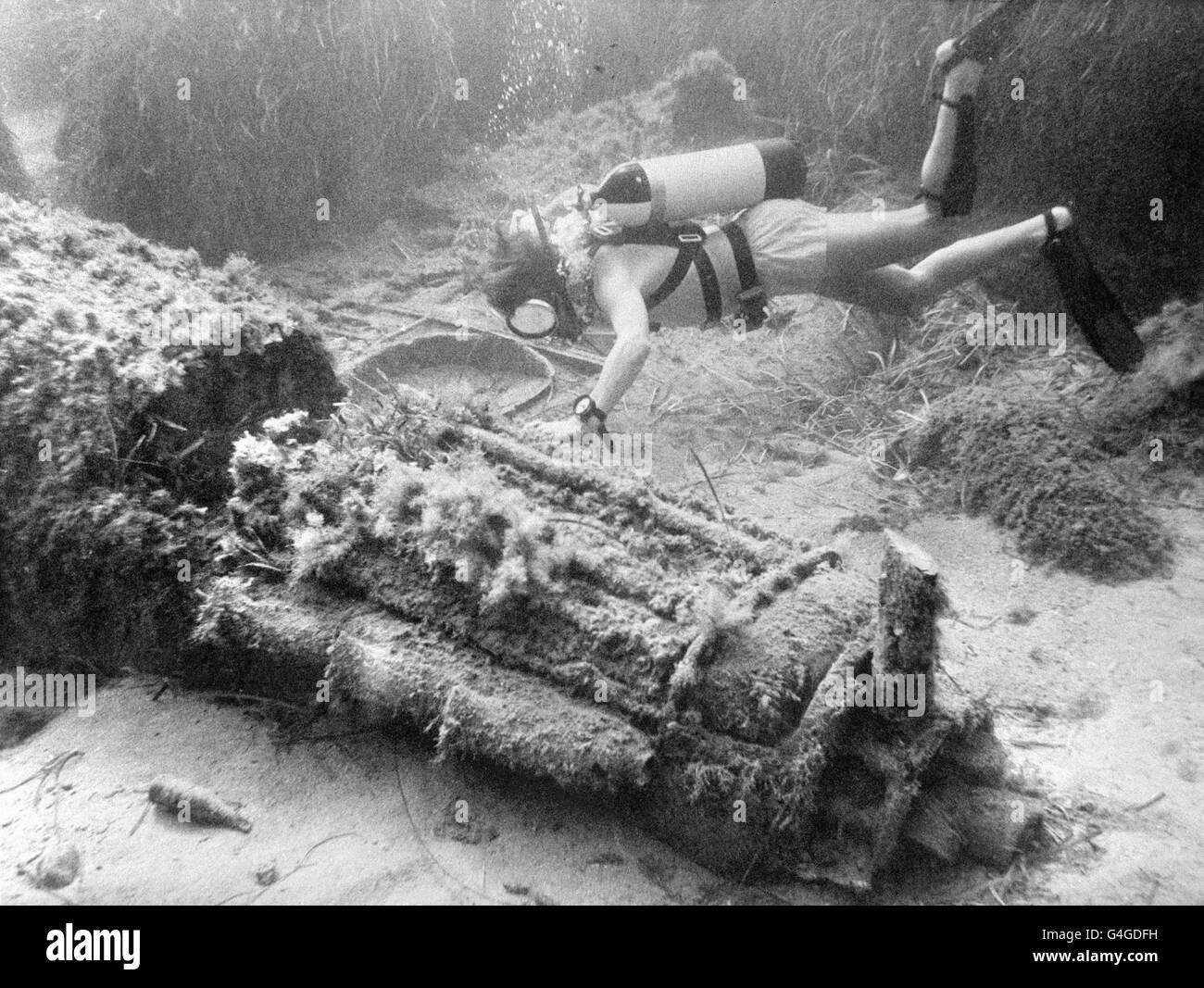 Aviation - Spitfire Wreckage - Malta Stock Photo