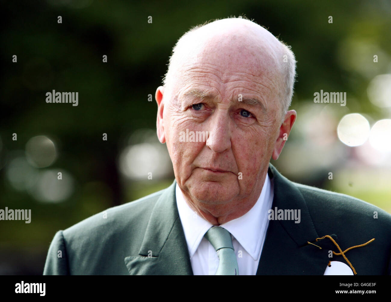 The Duke of Devonshire prior to the Red Arrows display at Chatsworth Country Fair in Derbyshire. Stock Photo