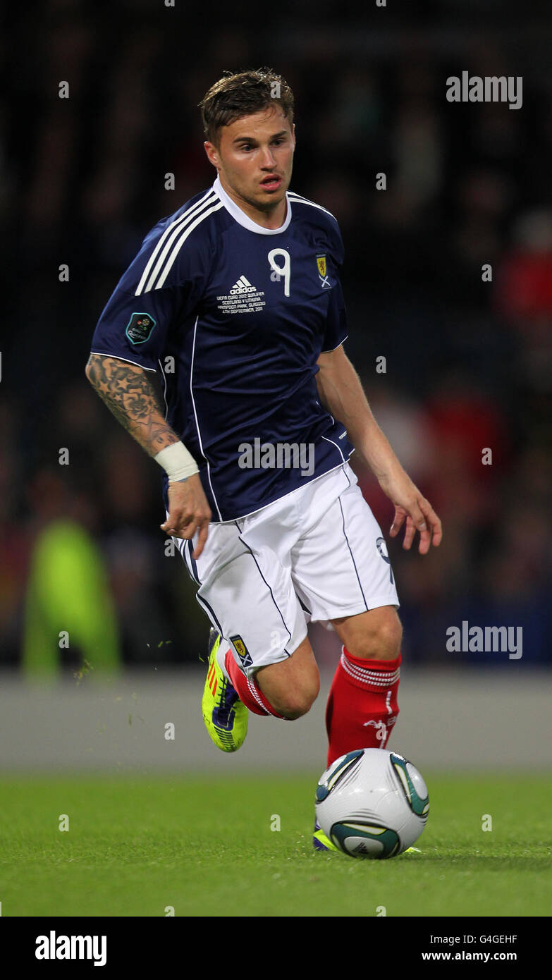 Soccer - UEFA Euro 2012 - Qualifying - Group I - Scotland v Lithuania - Hampden Park. David Goodwillie, Scotland Stock Photo