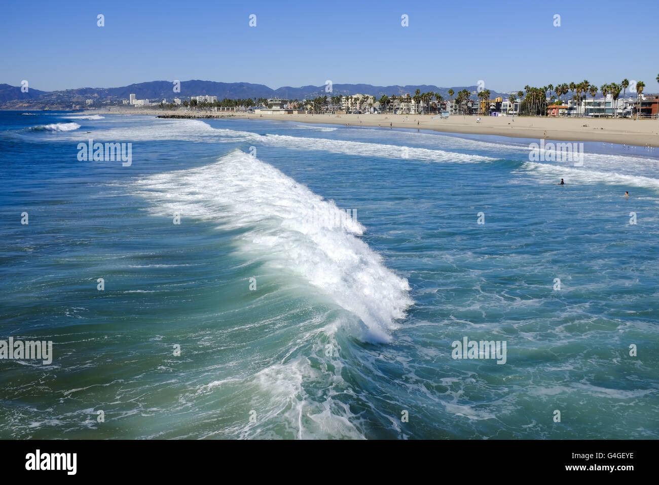 View of the beach in Venice Beach, Los Angeles, California Stock Photo Alamy