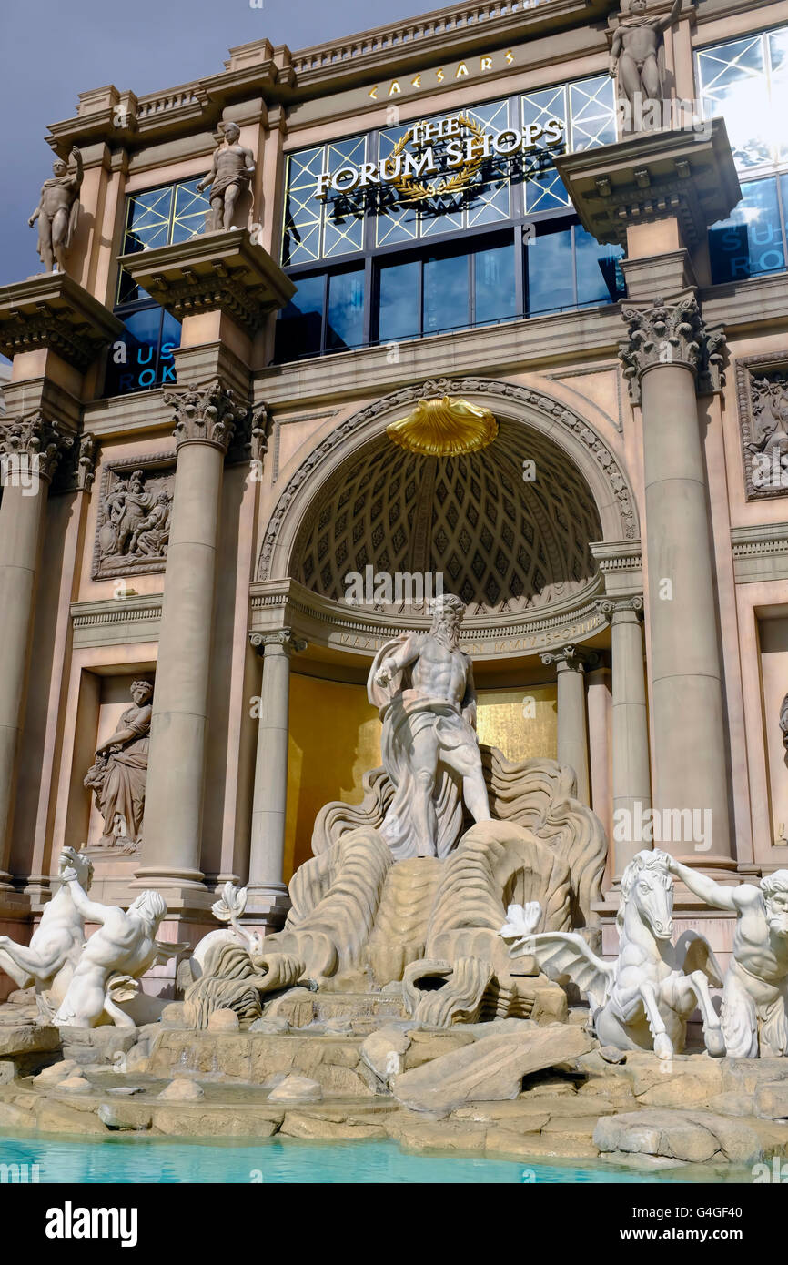 The trevi fountain at the forum shops at caesars hires stock
