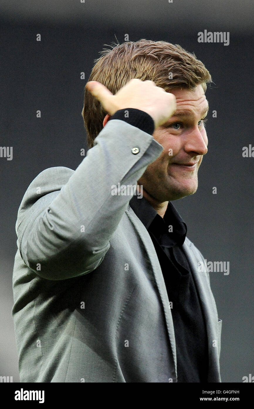 Soccer - Carling Cup - Second Round - Milton Keynes Dons v Brentford - Stadium:mk Stock Photo