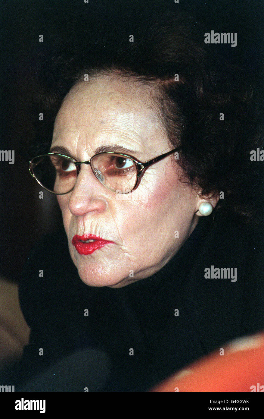 Fabiola Letelier, a leading Chilean human rights lawyer, at a news conference in Westminster. Seven Law Lords are to begin a second hearing to decide whether of General Augusto Pinochet should be extradited to Spain. Stock Photo