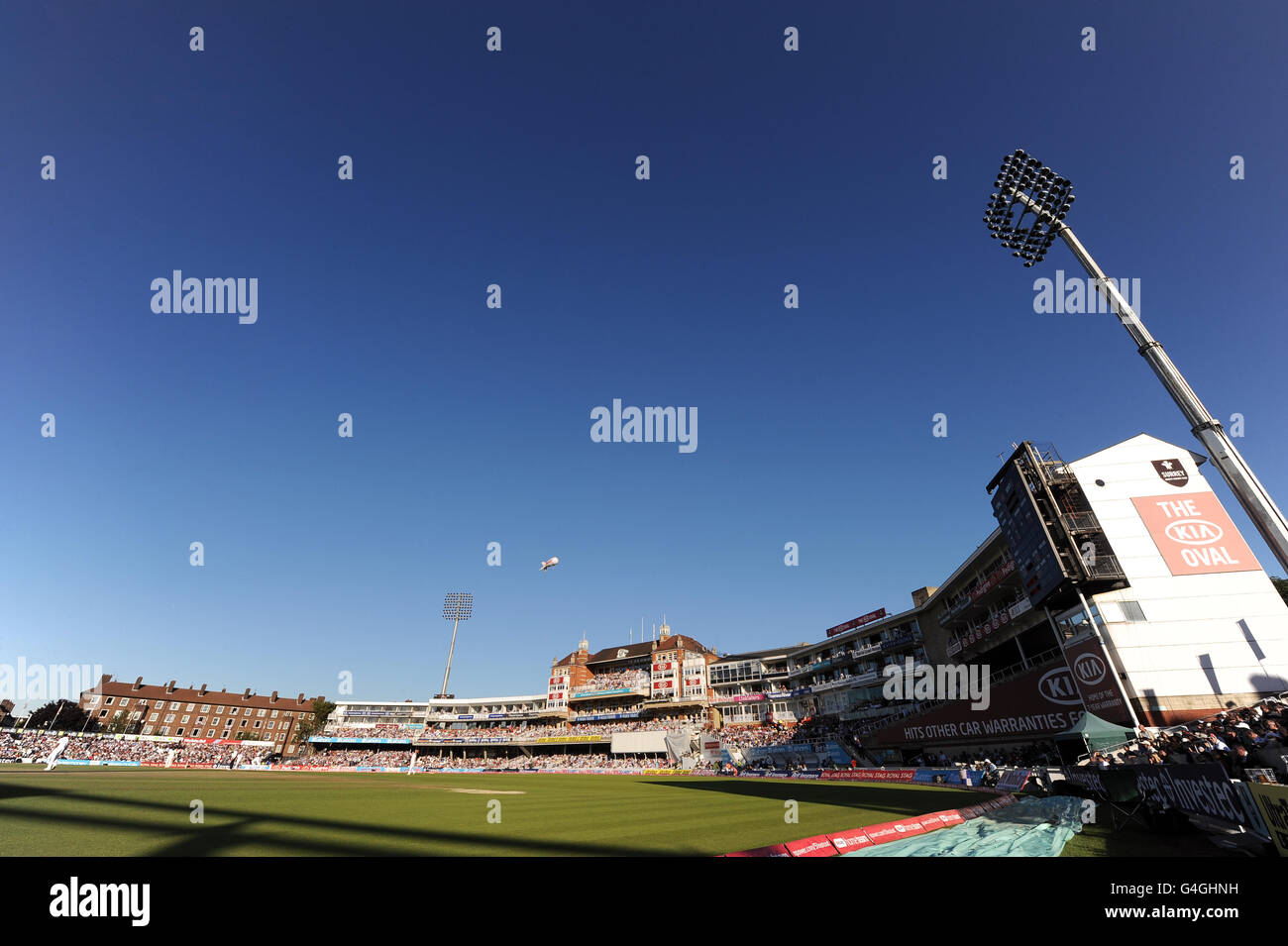 Cricket - npower Fourth Test - Day Three - England v India - The Kia Oval. A general view of The Kia Oval during day three of the test match between India and England Stock Photo
