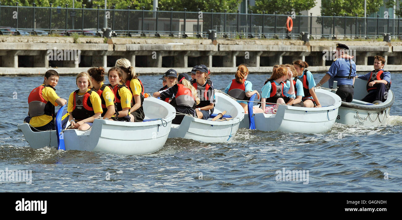 Group sea in rowing boats annual sea combined regatta hires stock