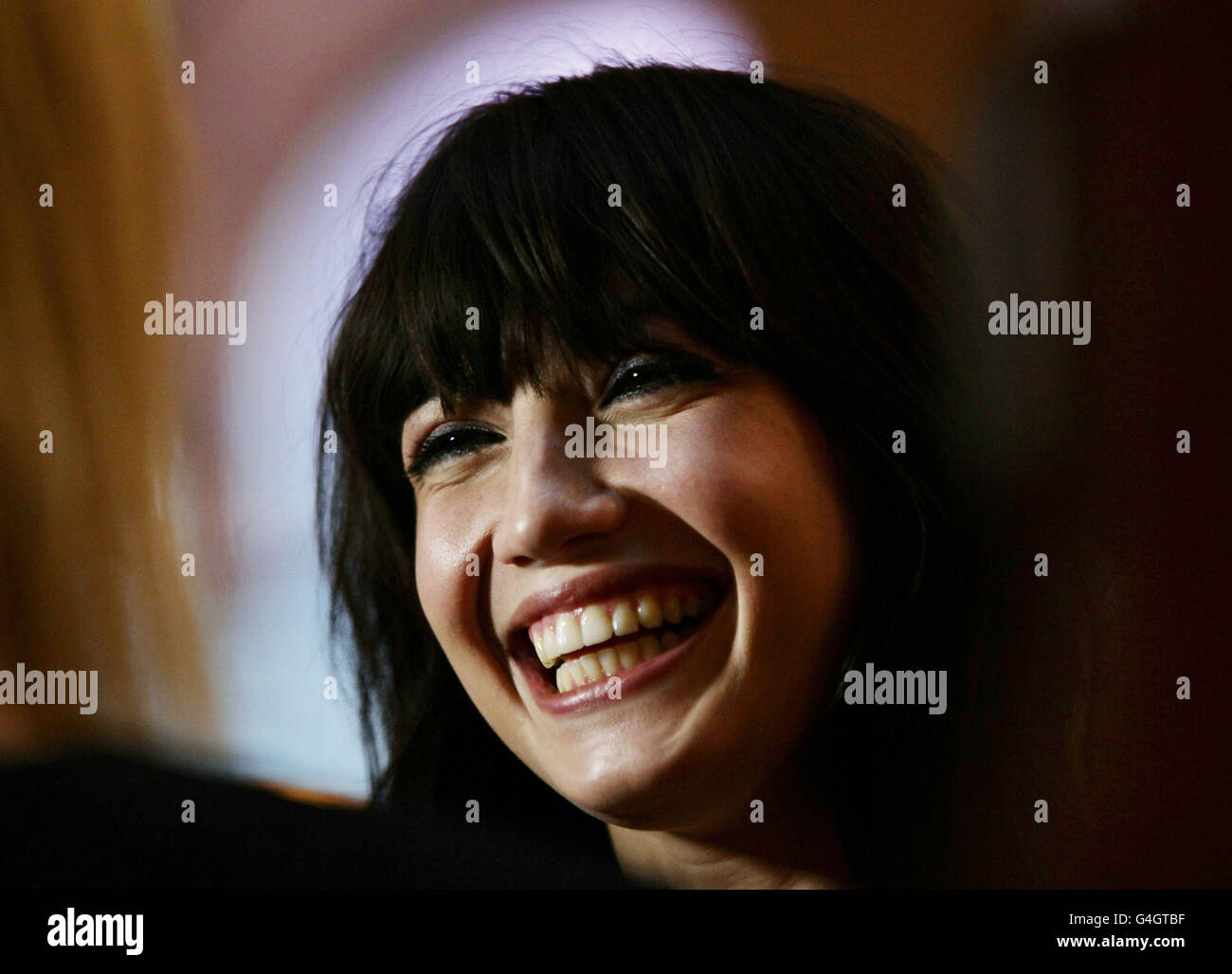 Daisy lowe arriving for vogues fashions night out party hi-res stock