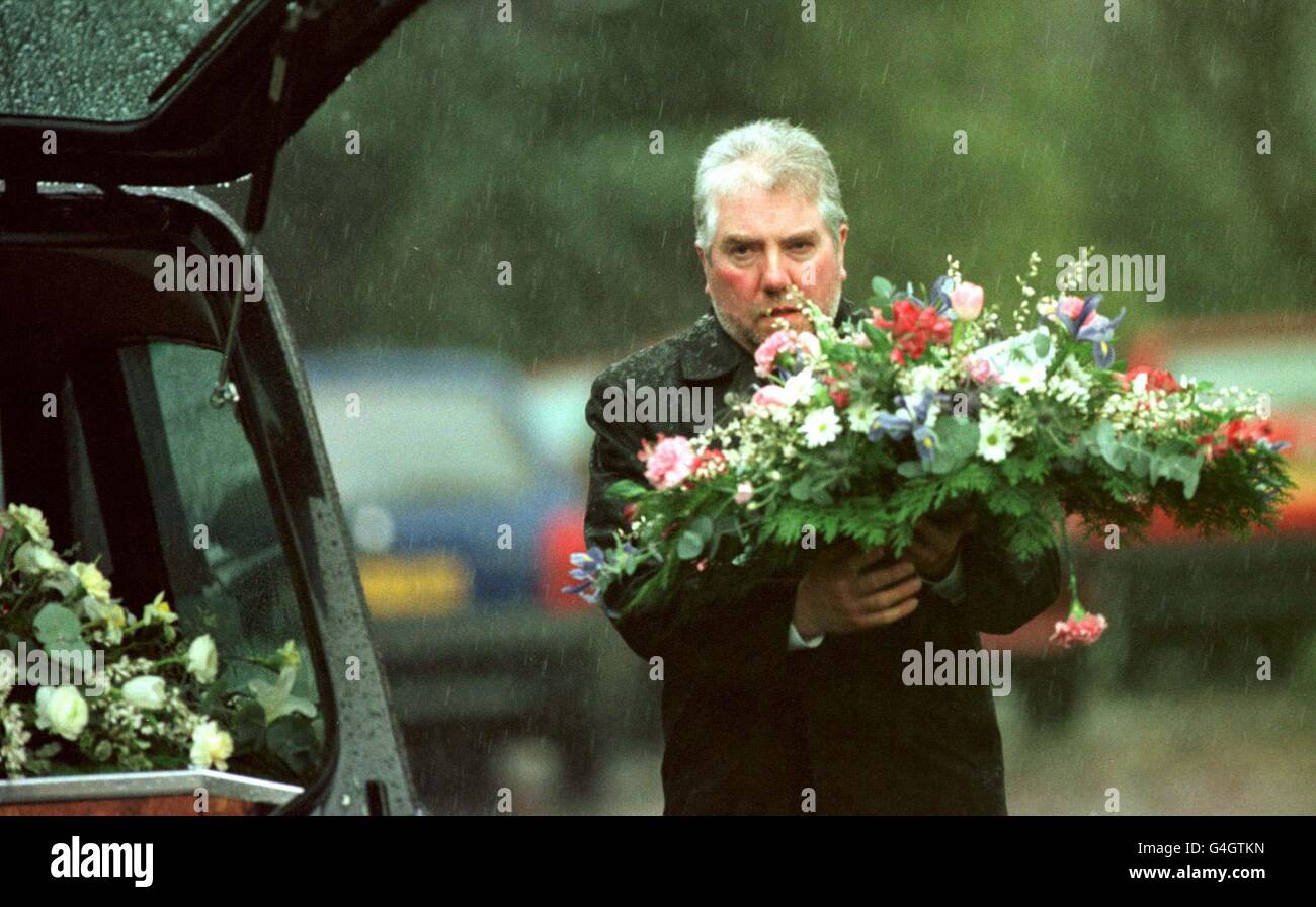 Flowers were delivered to the funeral of Ruth Williamson, the British hostage who was killed in Yemen, at Warriston crematorium in Edinburgh. Stock Photo
