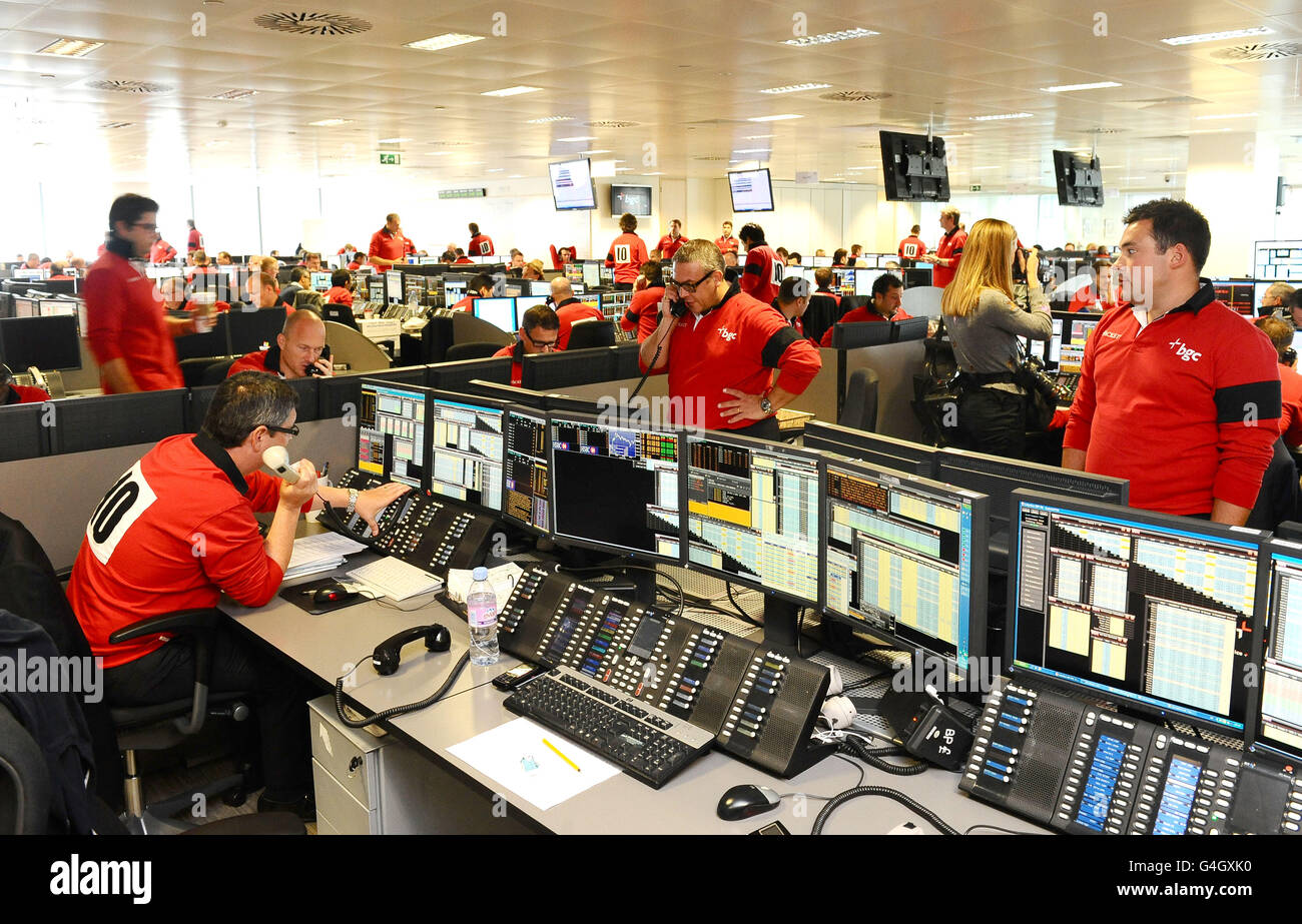 Traders on the trading floor during the BGC Partner's 7th Annual