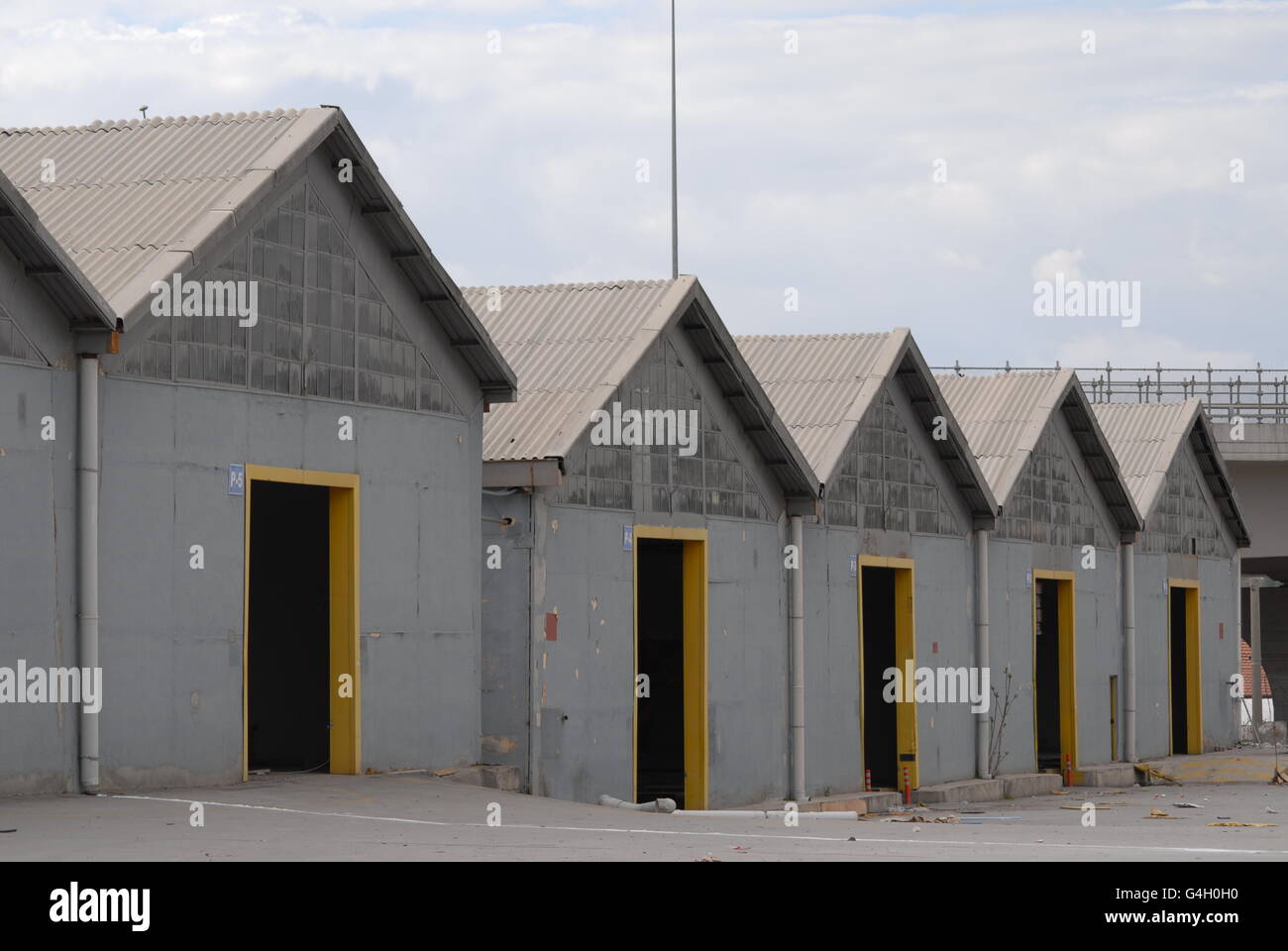 Empty depots at the suburban area of Ankara Stock Photo
