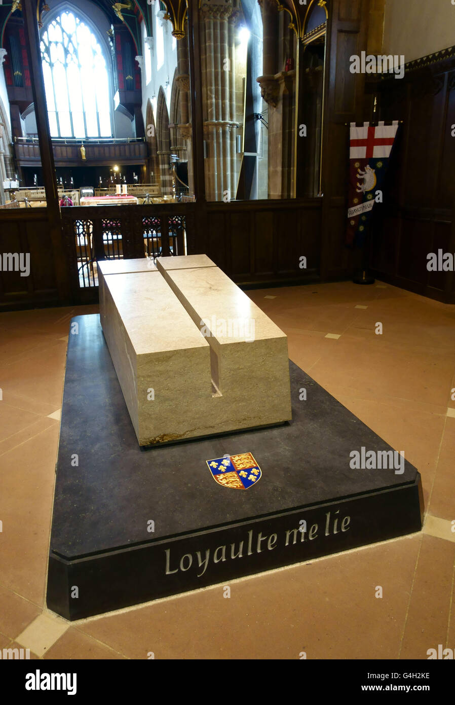 Tomb of King Richard III in Leicester Cathedral, England Stock Photo