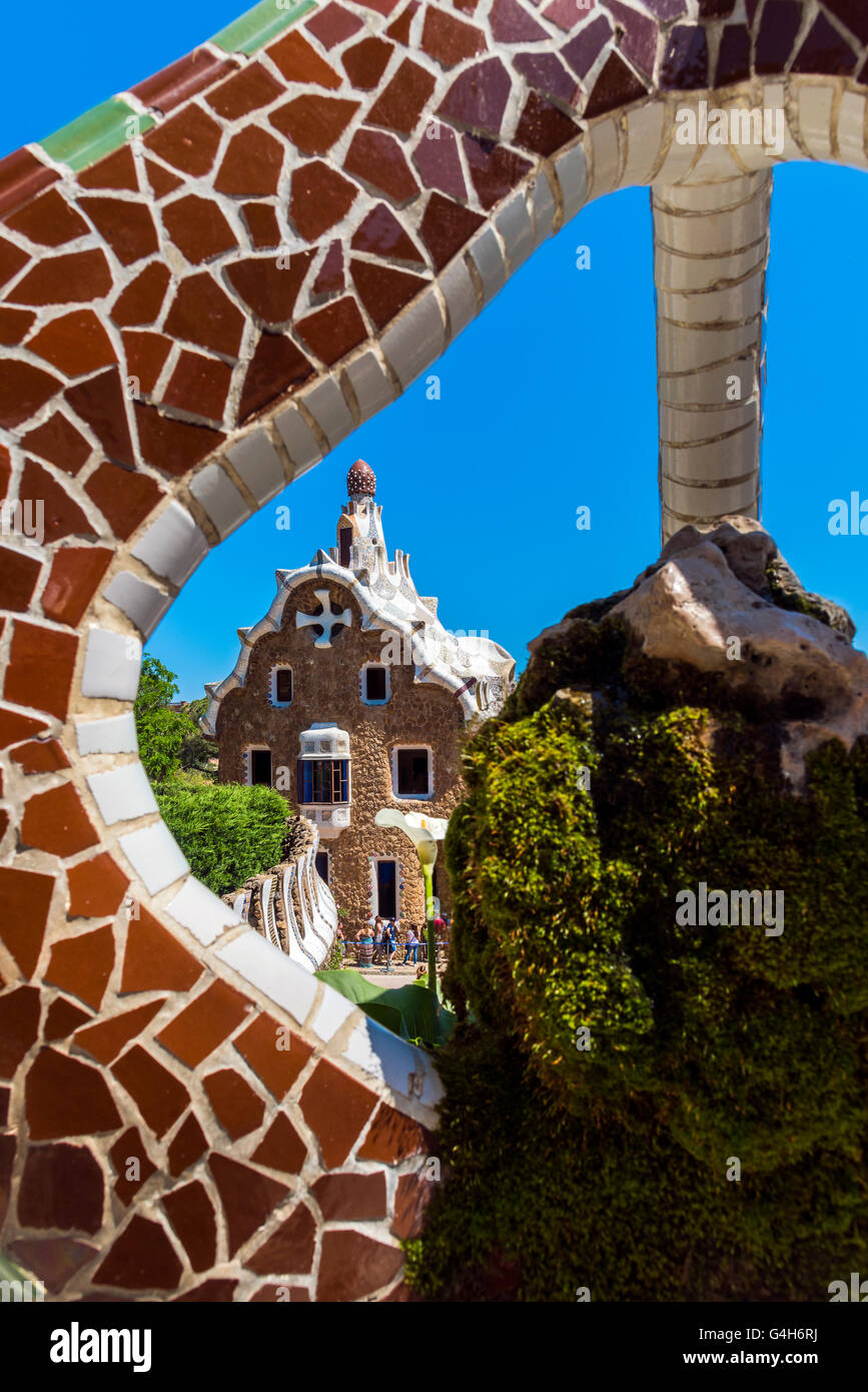 Park Guell, Barcelona, Catalonia, Spain Stock Photo