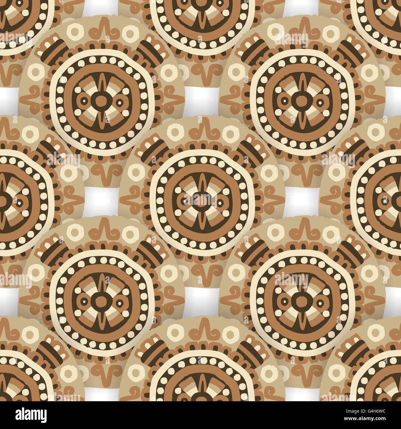 Seamless ethnic tribal pattern with aztec motives. Ethnic styl Stock ...