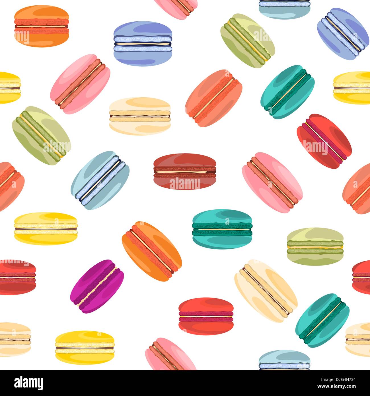 Macaroon Pattern Background Pattern macaroni Stock Vector Images - Alamy