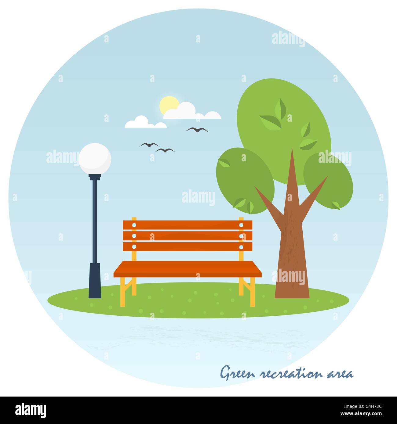 Park design vector flat illustration Stock Vector Image & Art - Alamy
