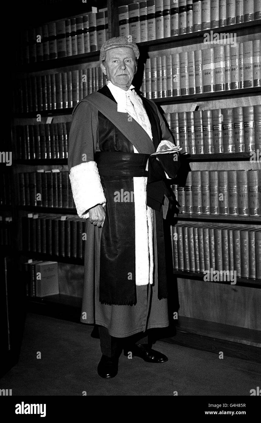 PA NEWS PHOTO 30/10/78 A LIBRARY PHOTO OF JUSTICE MARS-JONES Stock Photo