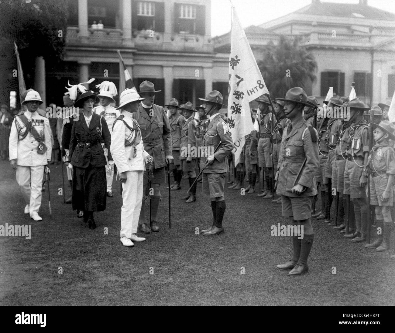 PA NEWS PHOTO 6/4/22 A LIBRARY PHOTO OF THE PRINCE OF WALES AT GOVERNMENT HOUSE IN HONG KONG WHERE HE WAS RECEIVED BY THE CHINESE BOY SCOUTS AND GIRL GUIDES Stock Photo