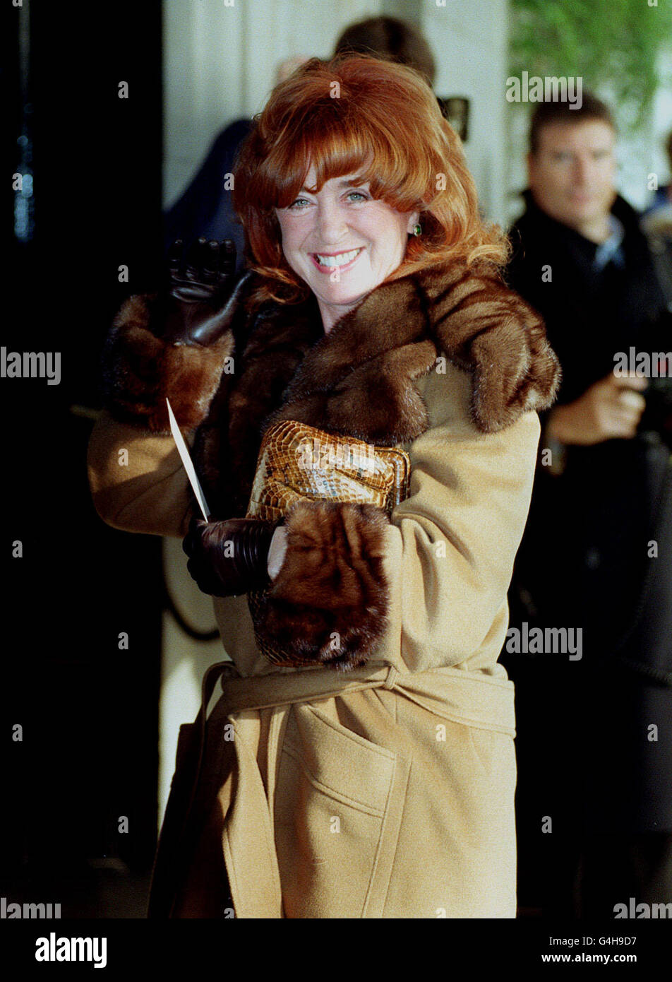 TV Dramatist Lynda La Plante arrives at the South Bank Show awards ceremony at the Savoy Hotel in London. Stock Photo