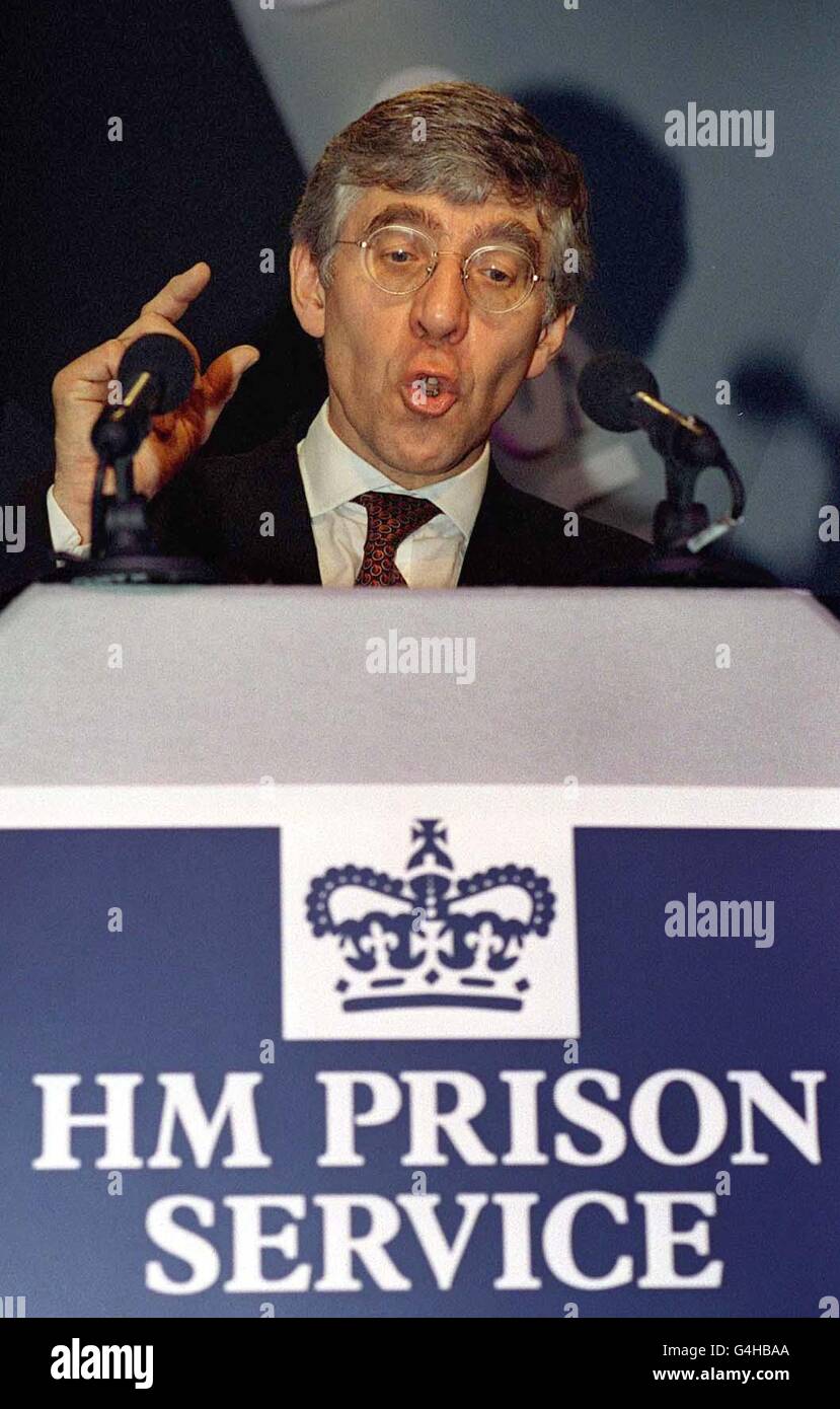 The home secretary jack straw makes keynote speech hires stock