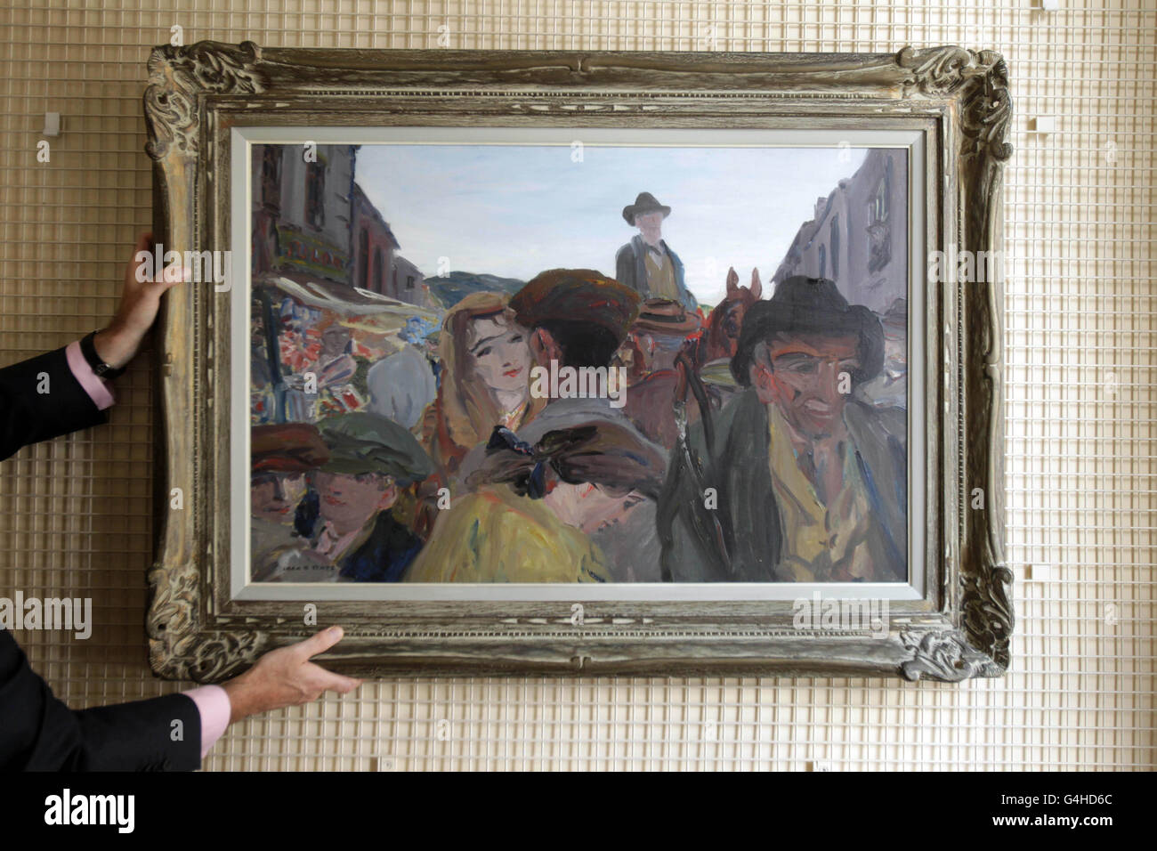 Jack B Yeats painting sale Stock Photo Alamy