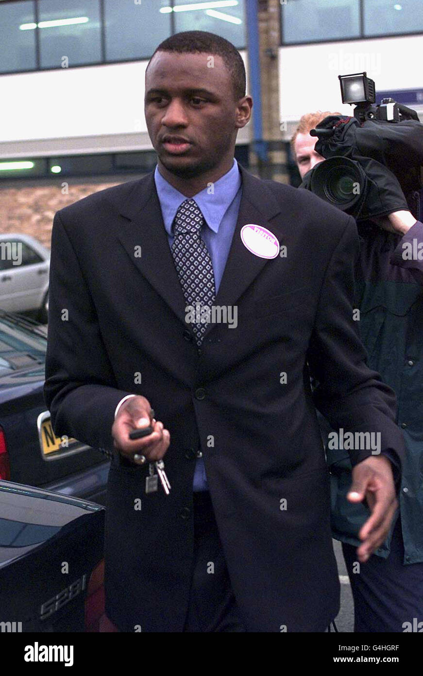 Arsenal footballer Patrick Vieira leaves a FA disciplinary hearing at Birmingham City's ground, St. Andrews, today (Monday). SEE PA Story SOCCER Wenger. Picture: DAVID JONES/PA *EDI* Stock Photo