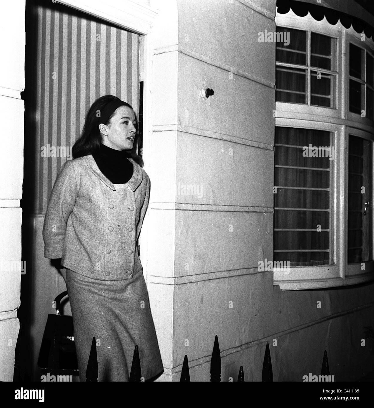 CHRISTINE KEELER/Leaves home for trial Stock Photo