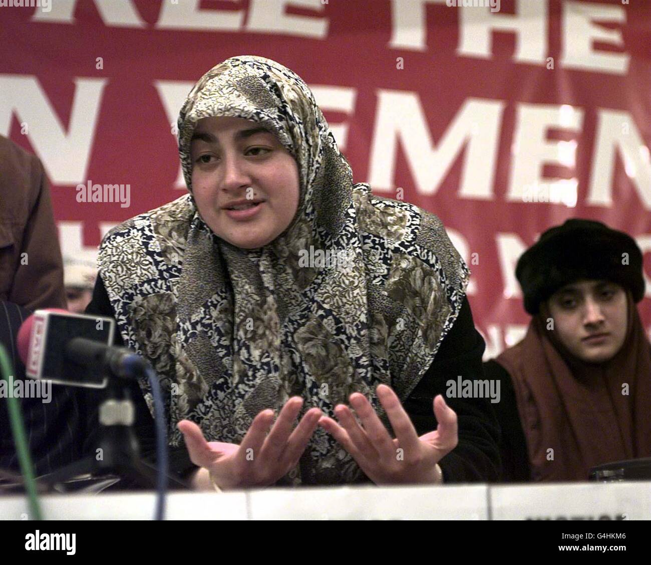 Wife of arrested man Yemen Stock Photo