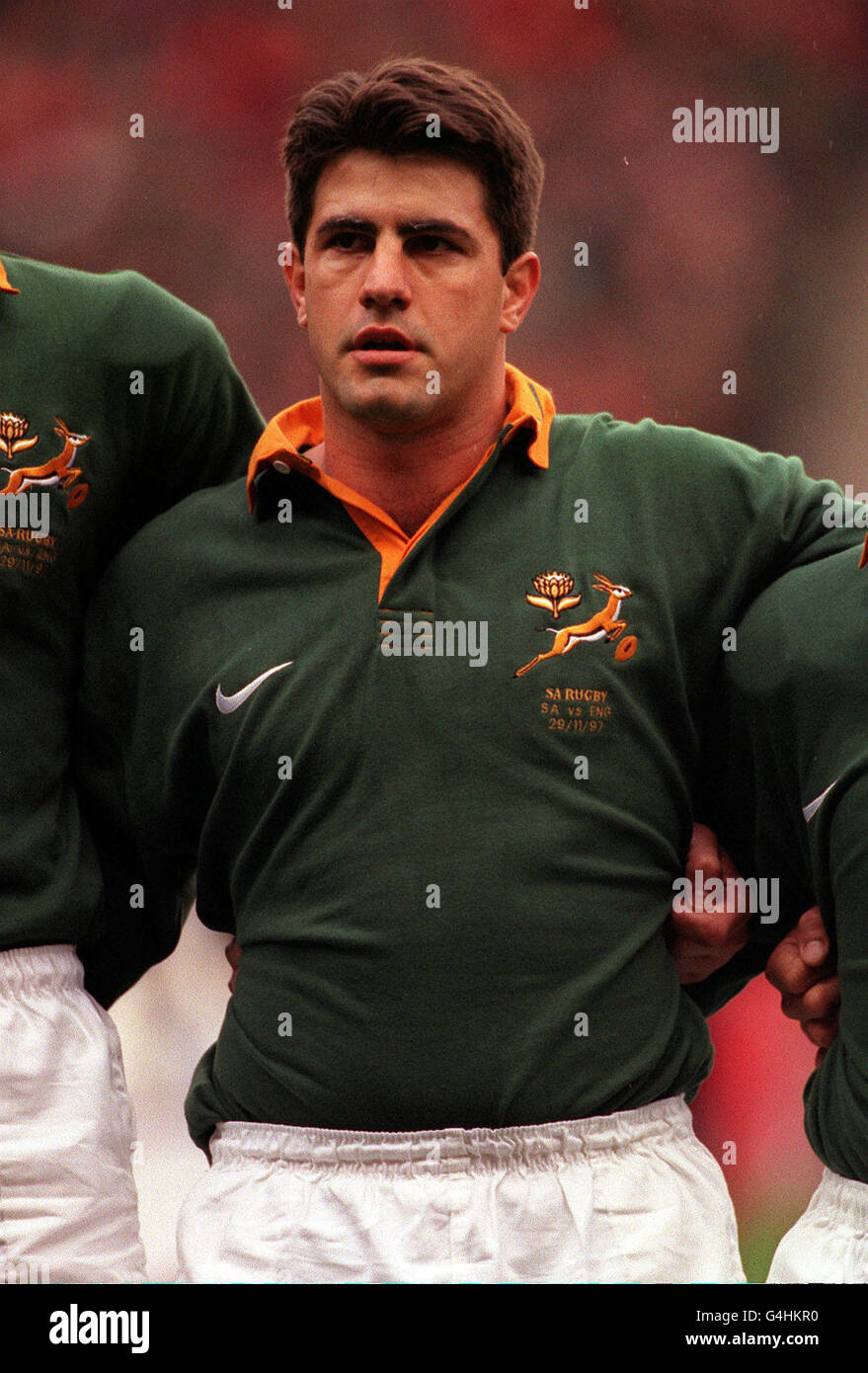 Andrew Aitken, a member of the South African Rugby team, before the match  against England at Twickenham in the Nike International. Final Score:  England 11 South Africa 29 Stock Photo - Alamy