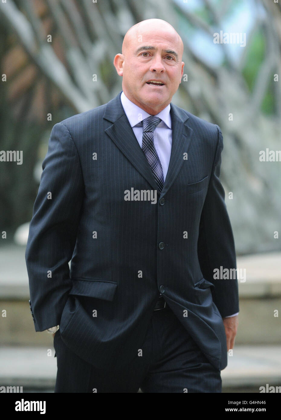 Robert Stewart, the father of murder victim Marie Stewart, arrives at Bradford Crown Court. Stock Photo