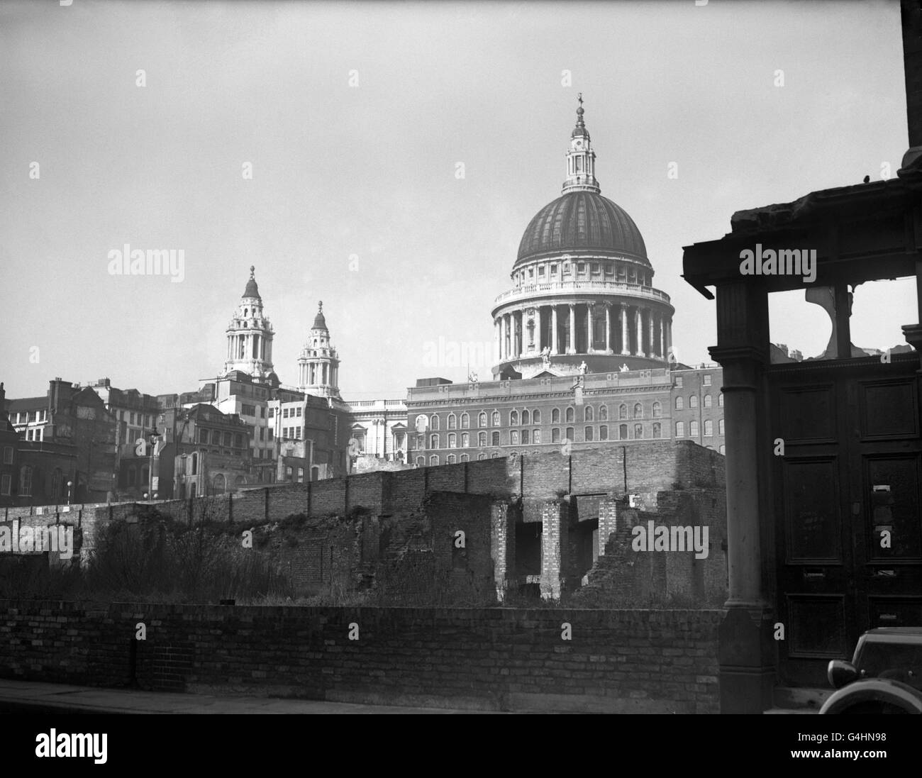 Buildings and Landmarks - Blitz Damage in London Stock Photo