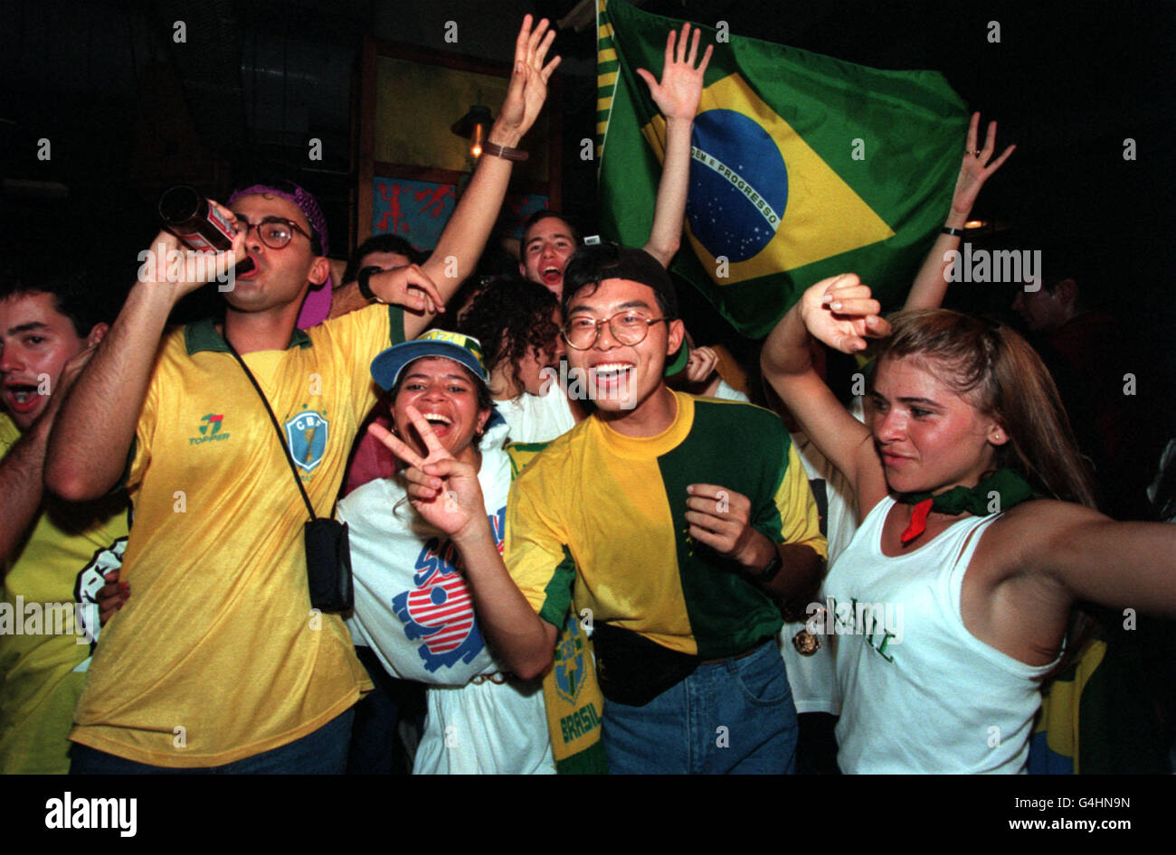 Soccer 1994 fifa world cup final brazil italy rose bowl hires stock