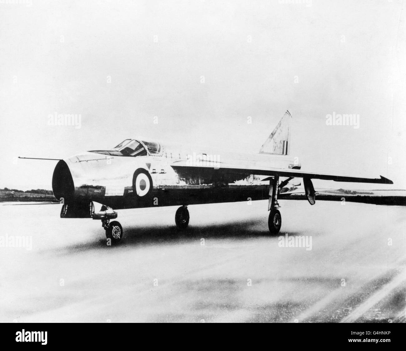 Britain's first supersonic fighter The English Electric P-1. aircraft Stock Photo